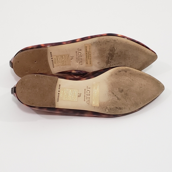 J.Crew Gemma Tortoise Pointy Toe Flats - Picture 8 of 8